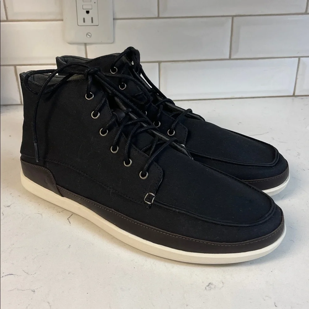 OluKai Chukka Boots Nalukai Kapa Boot Black High-Top Men's Shoes Size 11.5